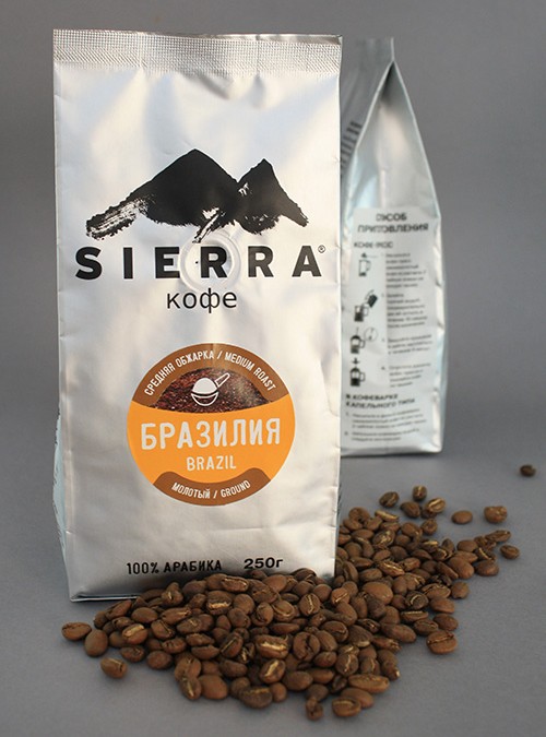 Sierra Coffee pack re-design